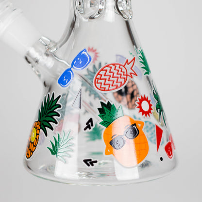 10" Glow PinePop Glass Bong – 5mm Thick Glass, Glow-in-the-Dark Pineapple Design