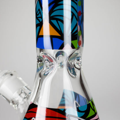 13.5" PsyClown Glass Bong – 7mm Thick Glass, Bold Psychedelic Clown Design