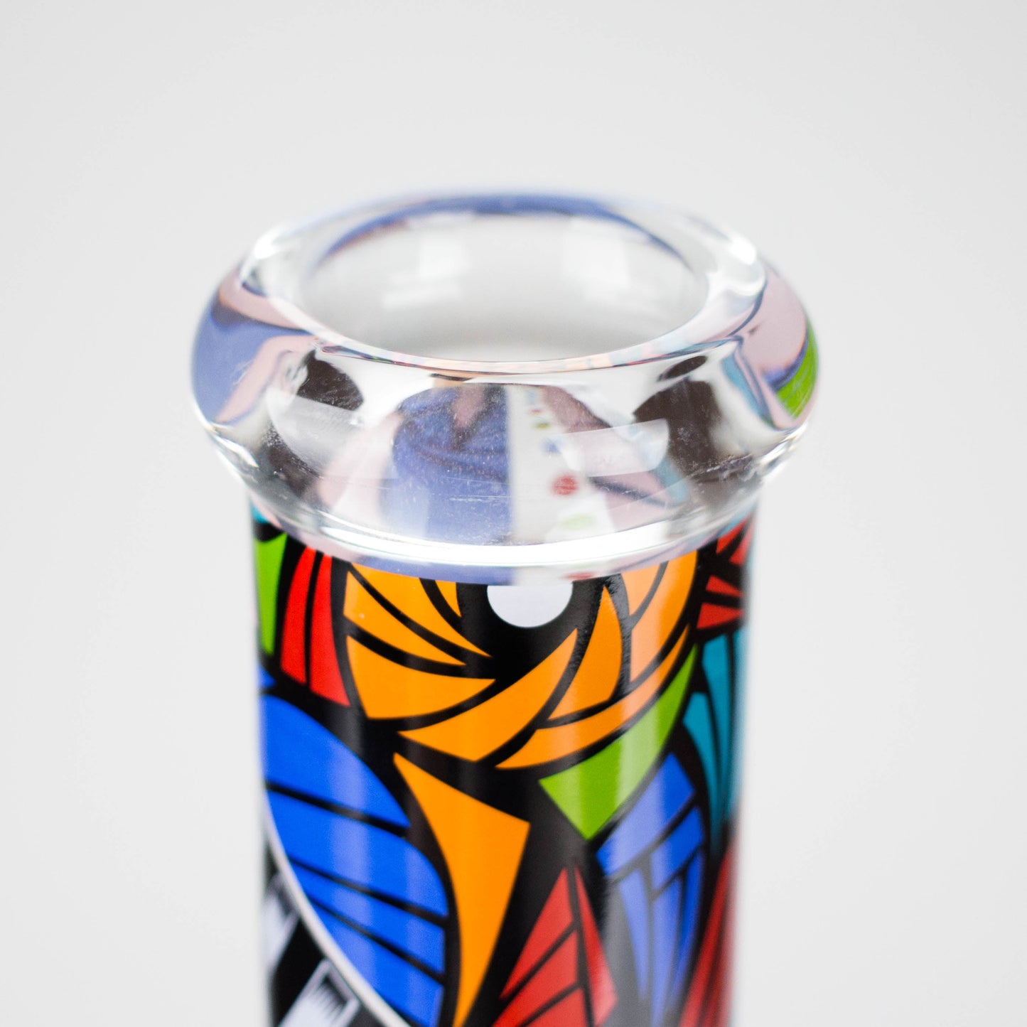 13.5" PsyClown Glass Bong – 7mm Thick Glass, Bold Psychedelic Clown Design