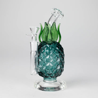 7.5" PinePop Glass Bong – Pineapple Shaped, 5mm Thick Glass