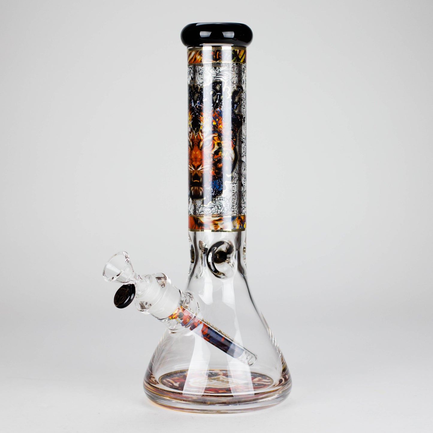 Cheech | 13″ Tiger Decal Beaker Bong – CA-050