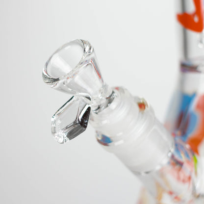 Cheech & Chong® Glass | 15" Tall Clear Power To The Flower Dual Chamber Hex Beaker Base Water Pipe