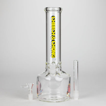 Cheech & Chong® Glass | 12" Tall Bloat On Canteen Base Water Pipe