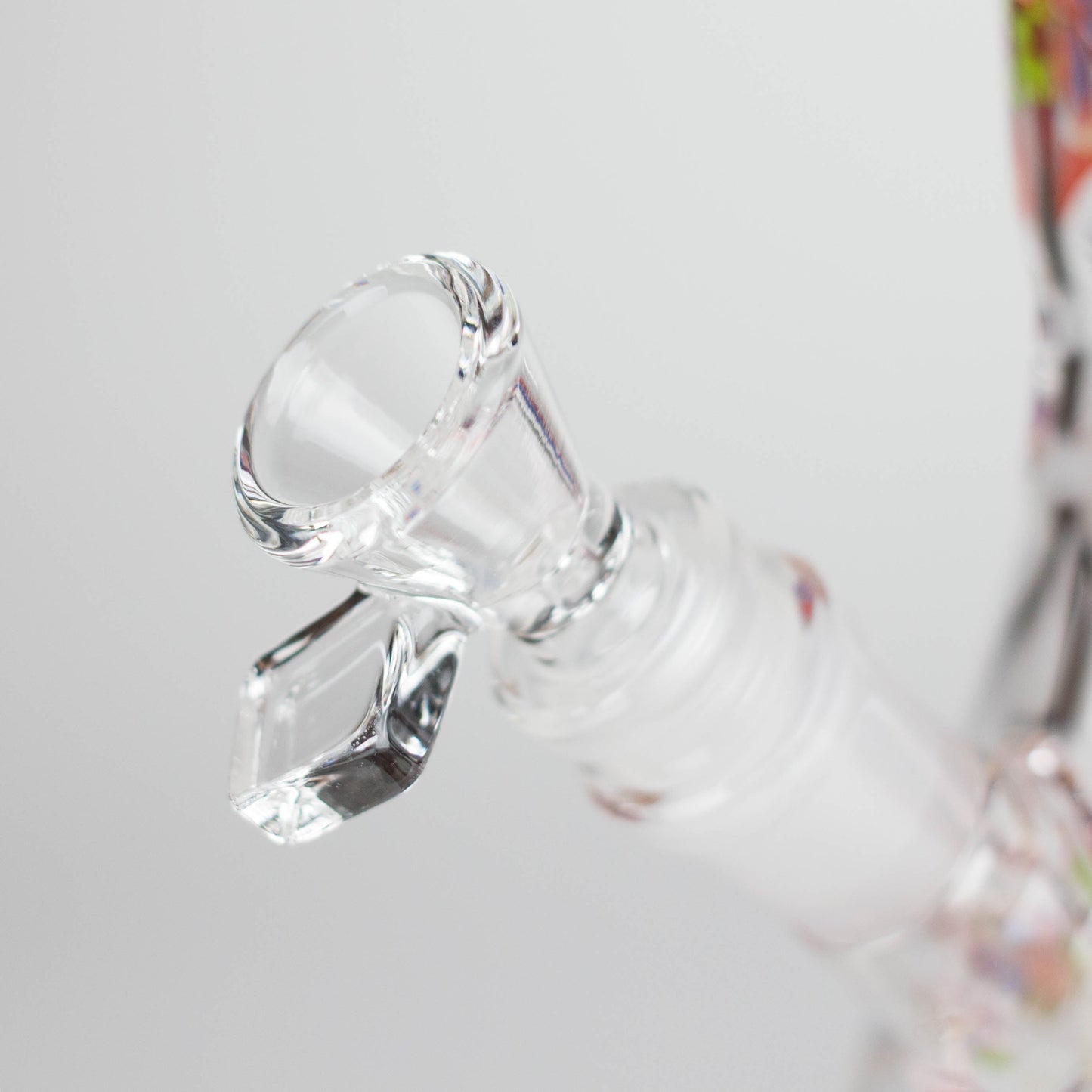 Cheech & Chong® Glass | 10" Tall Clear Power To The Flower Hex Beaker Base Water Pipe