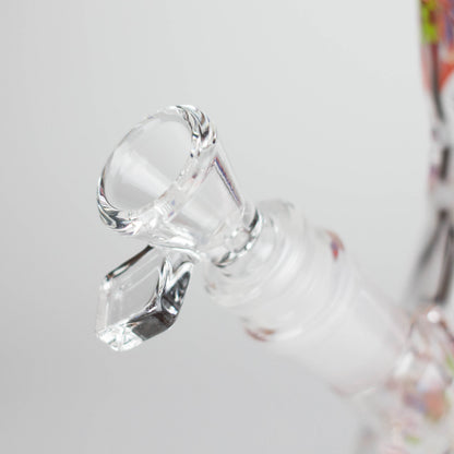Cheech & Chong® Glass | 10" Tall Clear Power To The Flower Hex Beaker Base Water Pipe
