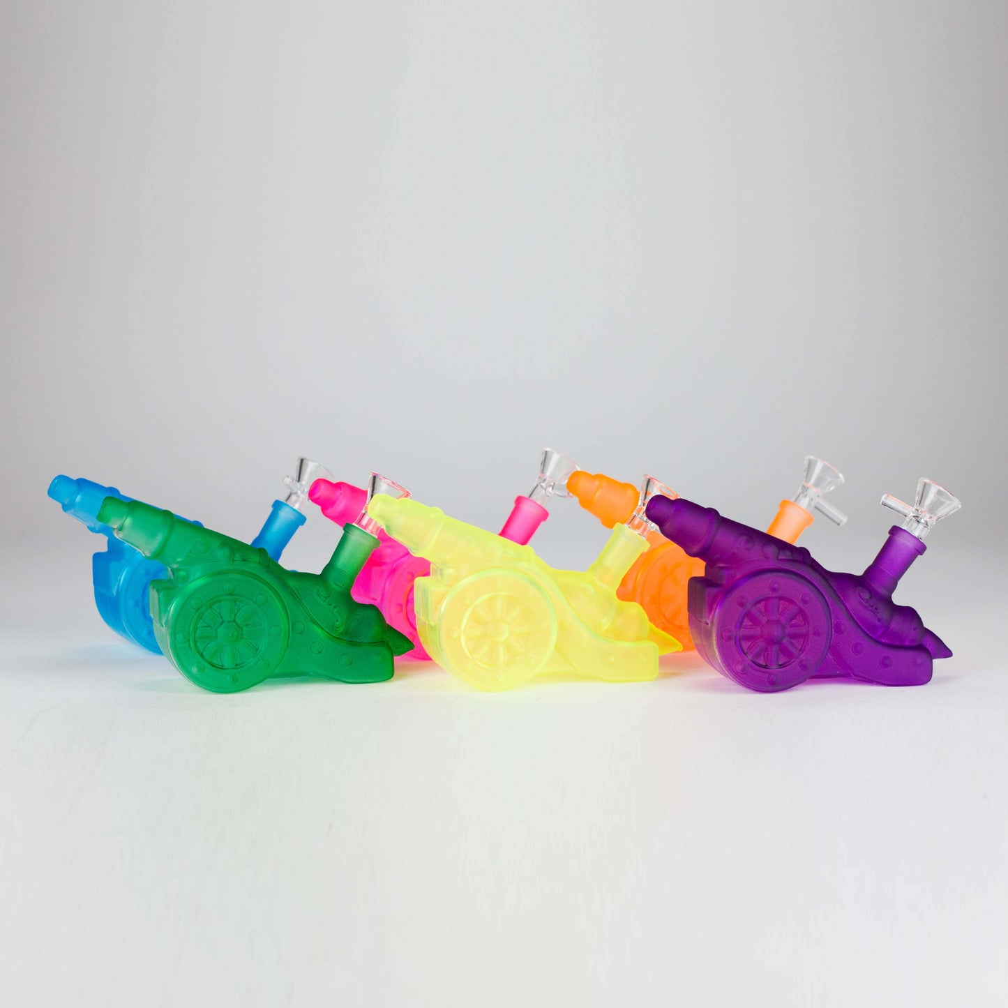 8.5" Neon Cannon Glass Bong