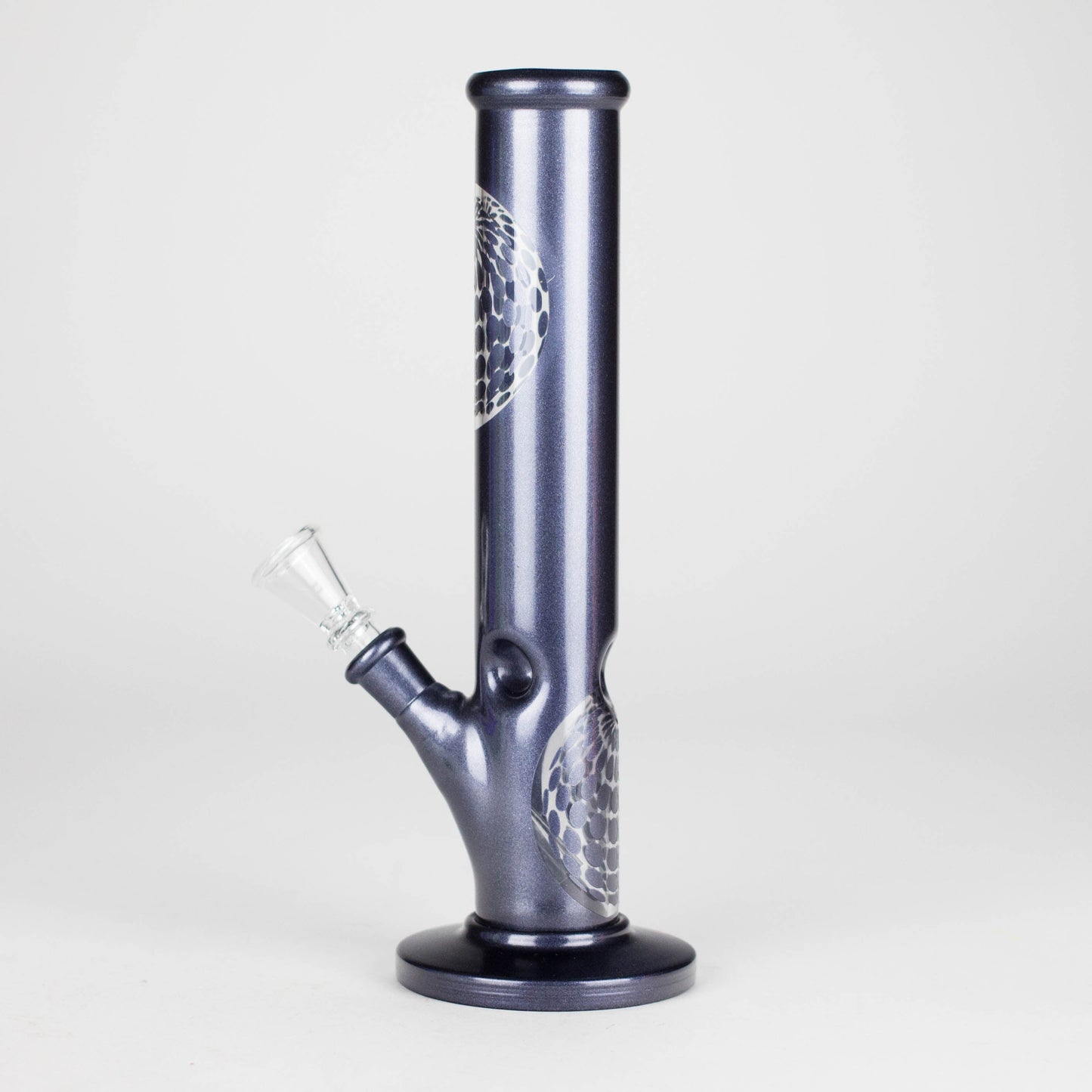10" Straight Tube Water Pipe with Ball Pattern | Durable Glass – Assorted Colors