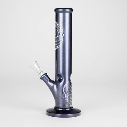 10" Straight Tube Water Pipe with Ball Pattern | Durable Glass – Assorted Colors