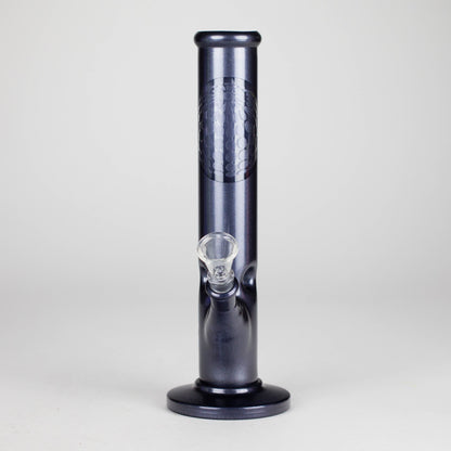 10" Straight Tube Water Pipe with Ball Pattern | Durable Glass – Assorted Colors