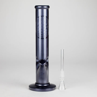 10" Straight Tube Water Pipe with Ball Pattern | Durable Glass – Assorted Colors
