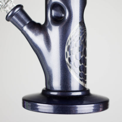 10" Straight Tube Water Pipe with Ball Pattern | Durable Glass – Assorted Colors