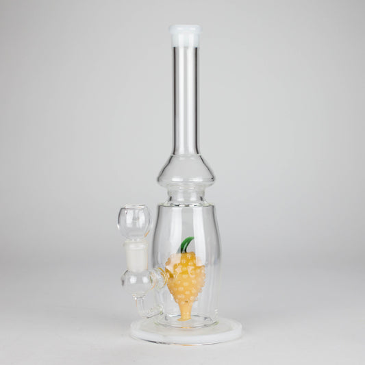 13" Glass Water Pipe with Pineapple Diffuser -Assorted Colors