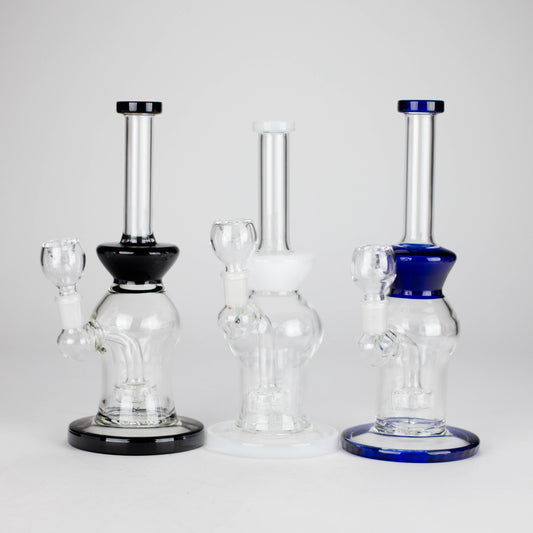 10" Glass Water Pipe with Showerhead Diffuser – Assorted Colors