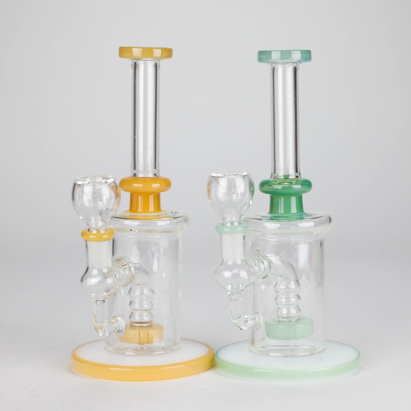 8" Glass Water Pipe with Showerhead Diffuser – Assorted Colors