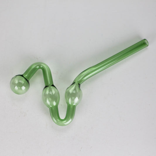 8" Oil Burner Color Tube Pipe – 2-Pack | Durable Glass, Assorted Colors