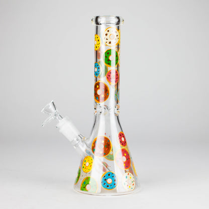 10" Glass Beaker Bong with Donut Design