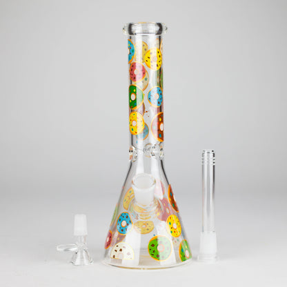 10" Glass Beaker Bong with Donut Design