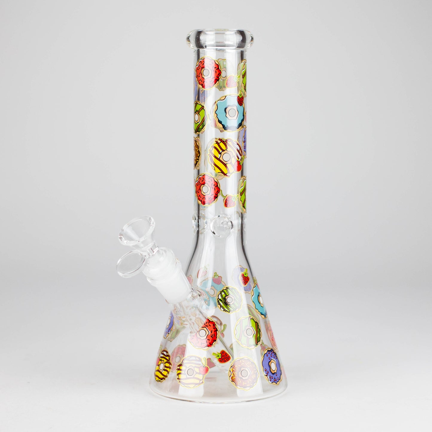 10" Glass Beaker Bong with Donut Design