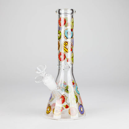 10" Glass Beaker Bong with Donut Design