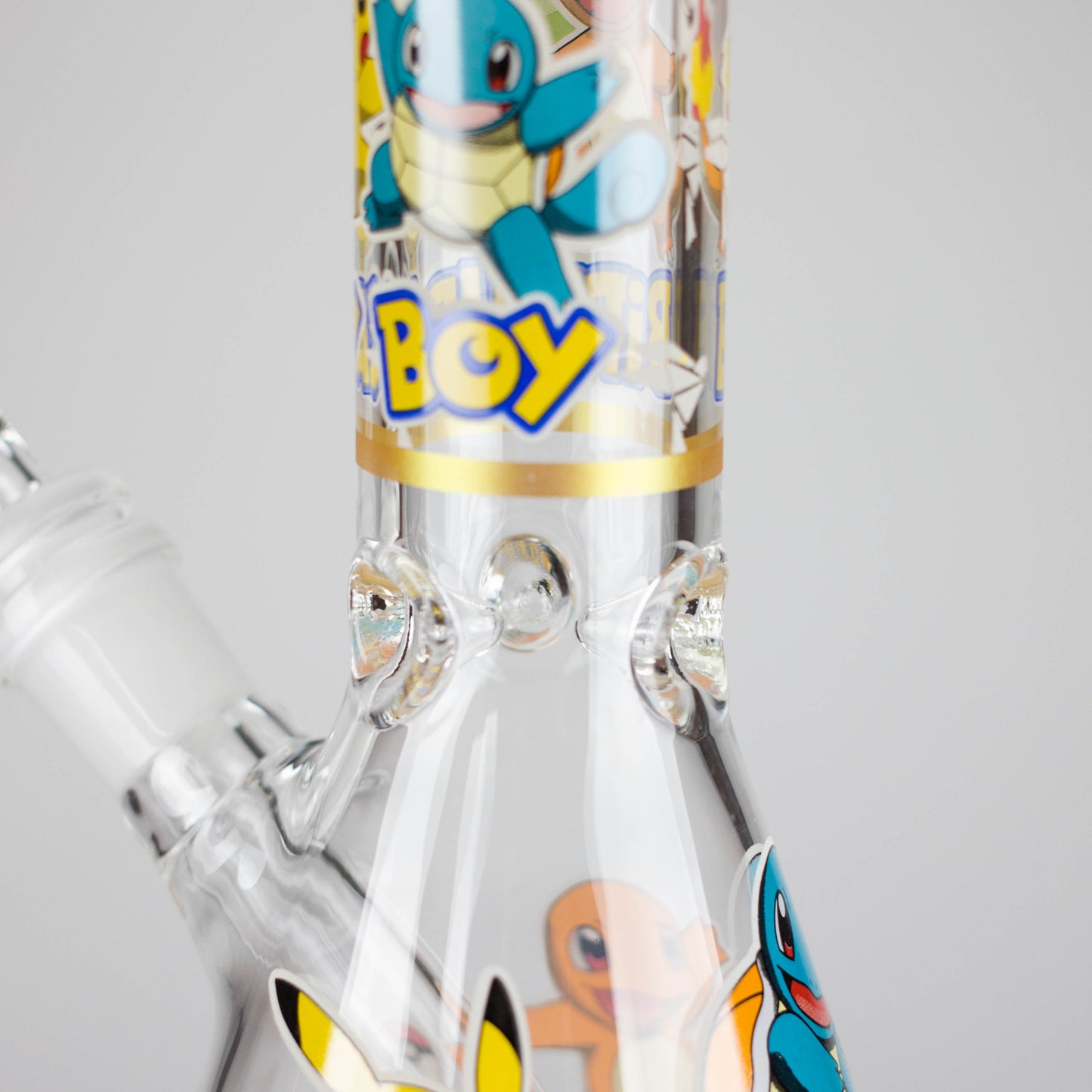 10" 5mm Glass Beaker Bong with Cartoon Design