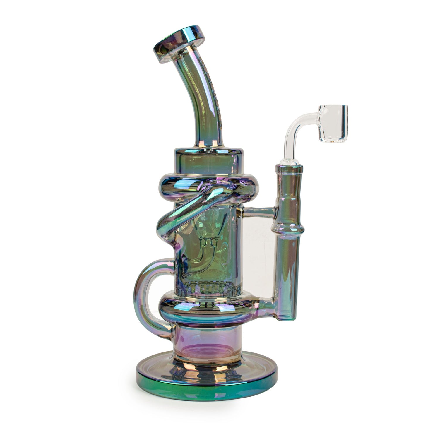 Red Eye Tek® | 9.5" Tall Metallic Terminator Finish Glitch Klein Recycler Rig