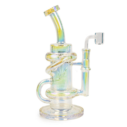 Red Eye Tek® | 9.5" Tall Metallic Terminator Finish Glitch Klein Recycler Rig