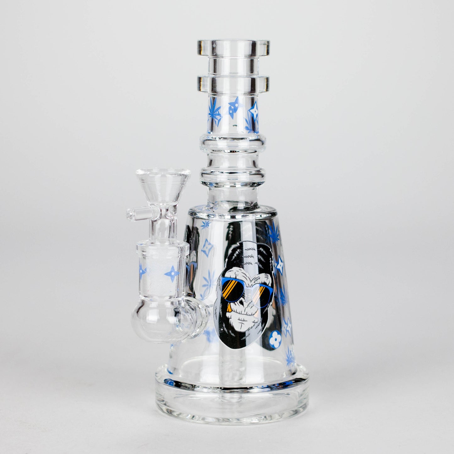 6.5" Gorillux Glow in the dark Glass Bong