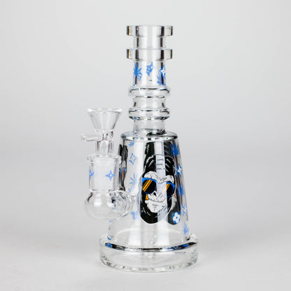 6.5" Gorillux Glow in the dark Glass Bong