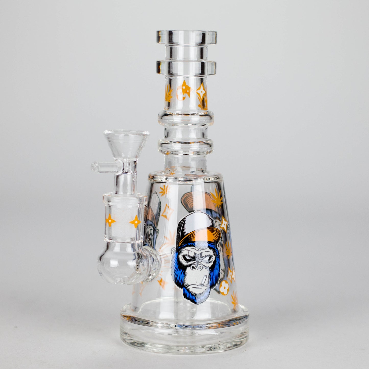 6.5" Gorillux Glow in the dark Glass Bong