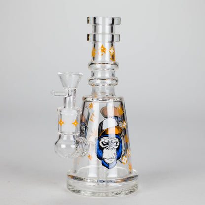 6.5" Gorillux Glow in the dark Glass Bong