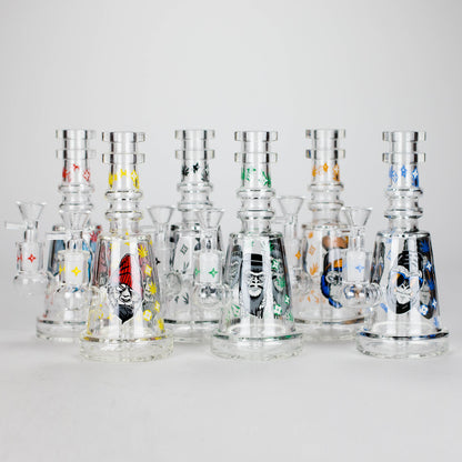 6.5" Gorillux Glow in the dark Glass Bong