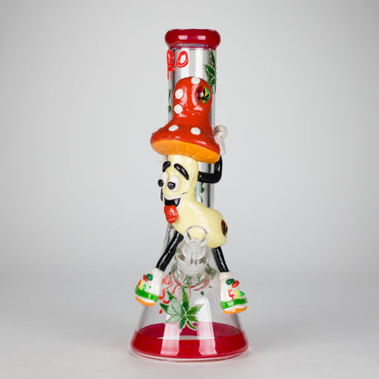 13" Shroomed Out Glow in the dark Glass Bong