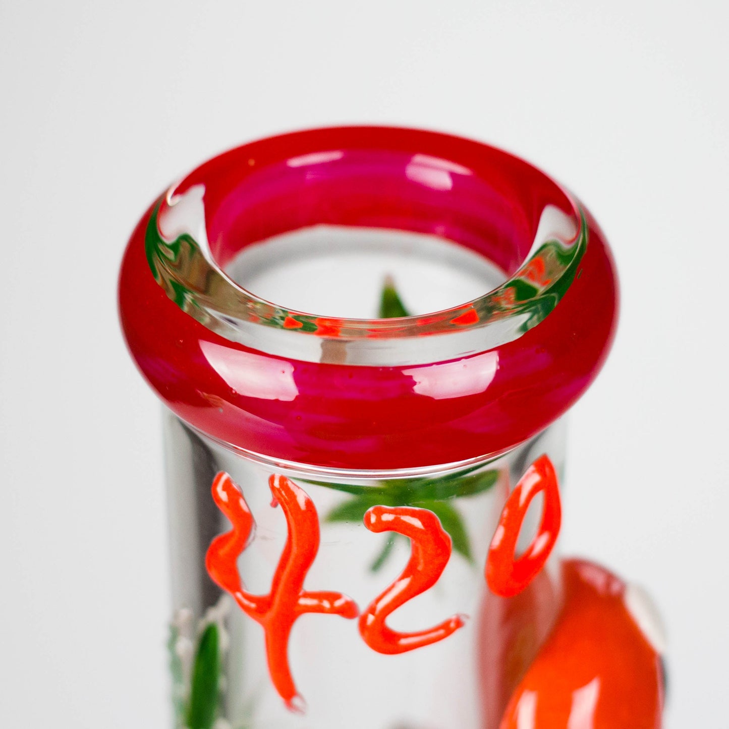 13" Shroomed Out Glow in the dark Glass Bong