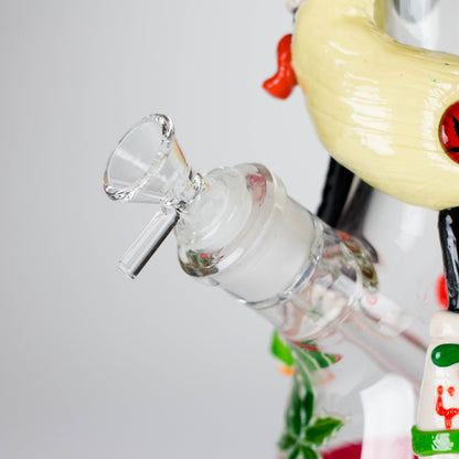 13" Shroomed Out Glow in the dark Glass Bong