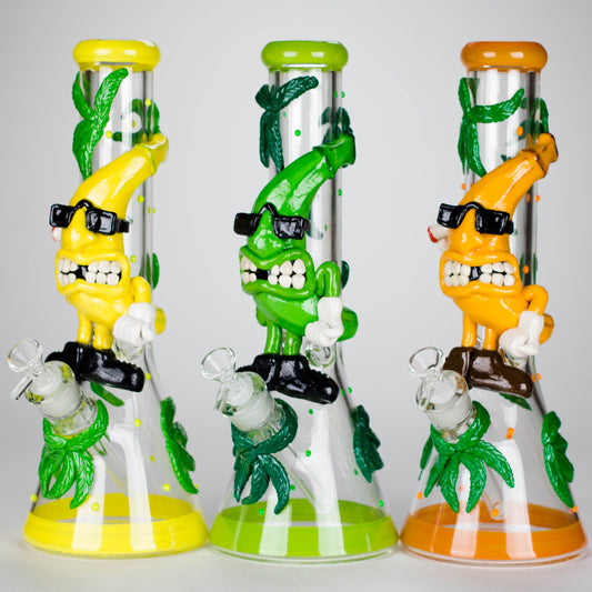 13" Bananabudz Glow in the dark Glass Bong
