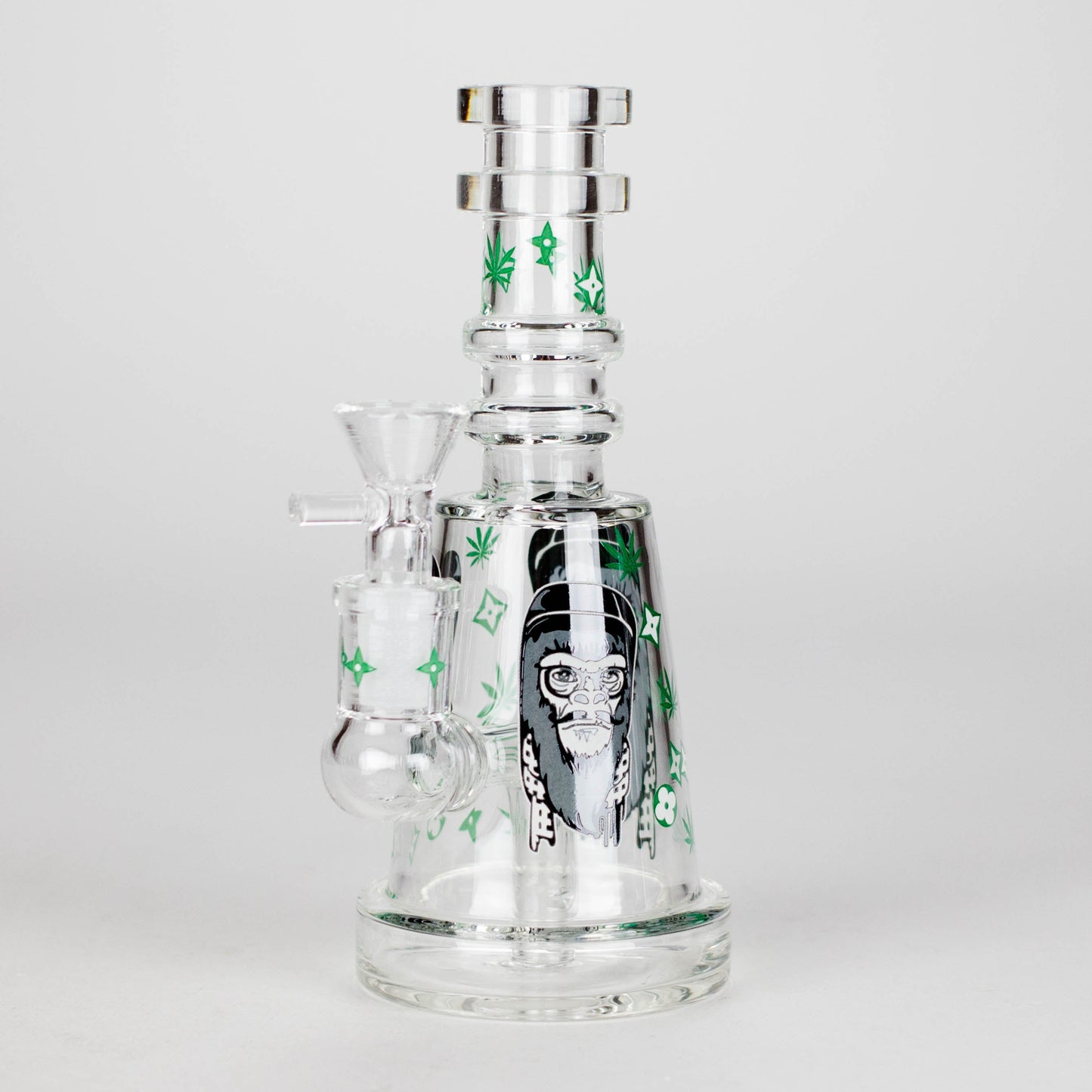 6.5" Gorillux Glow in the dark Glass Bong