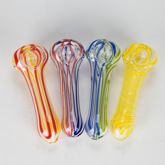 4.5" Line Soft Glass Handpipe – Colorful, Lightweight & Portable