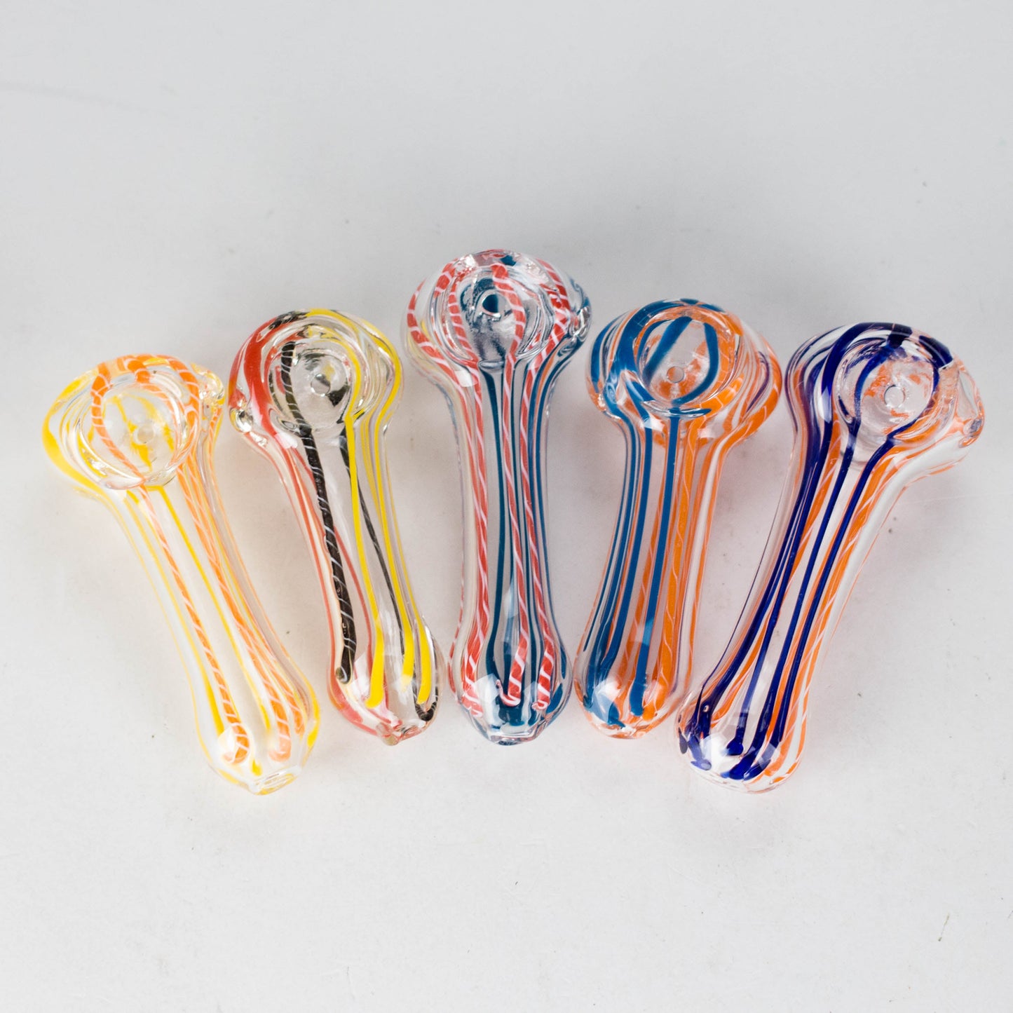 3.5" Glass Hand Pipe – 5-Piece Assorted Set | Compact, Colorful, and Convenient