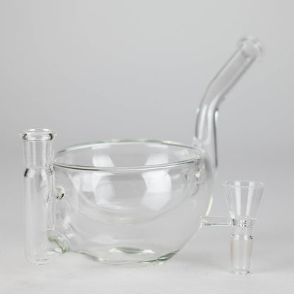 Clear Katora Water Pipe – Unique Bowl-Style Design with 14mm Joint