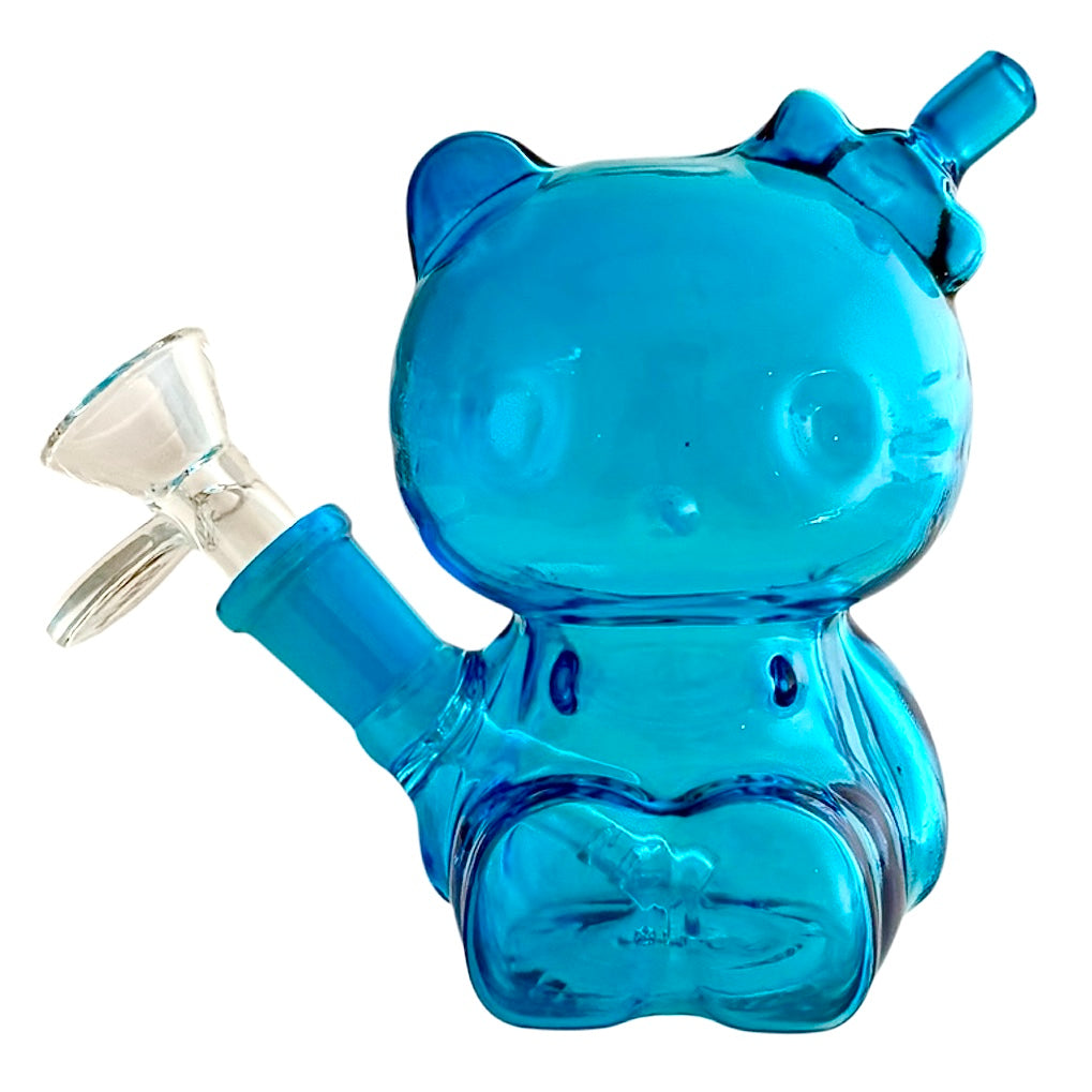 4-1/2" Bear Design Glass Bong