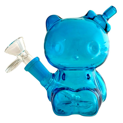 4-1/2" Bear Design Glass Bong