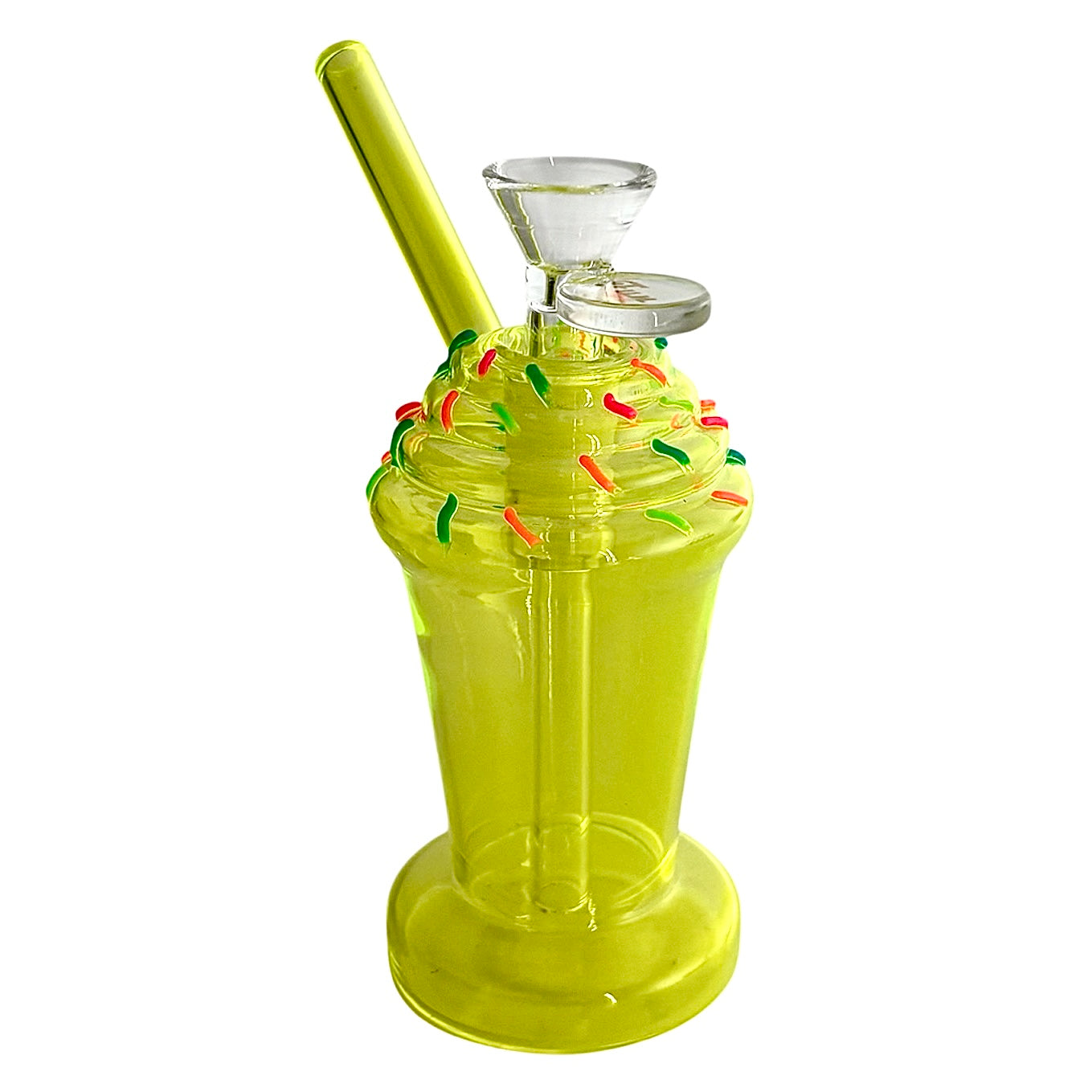5-3/4" Milkshake Design Glass Bong