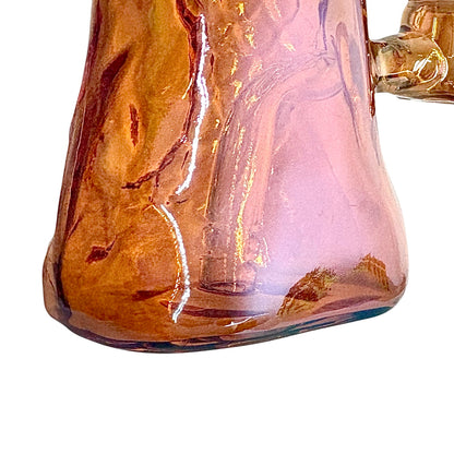 7" Mermaid Design Electroplate Glass Bong – Compact & Stemless