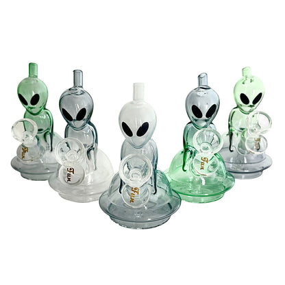 5" Alien Design Glass Bong – Compact & Stemless