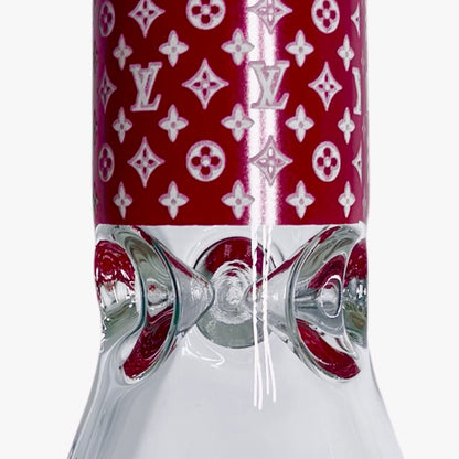 14" Stylish Glow-in-the-Dark Glass Bong – 7mm Thick