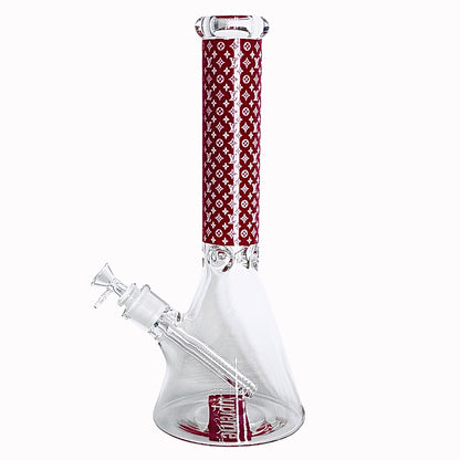 14" Stylish Glow-in-the-Dark Glass Bong – 7mm Thick