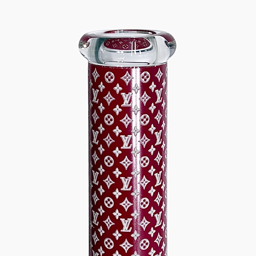 14" Stylish Glow-in-the-Dark Glass Bong – 7mm Thick