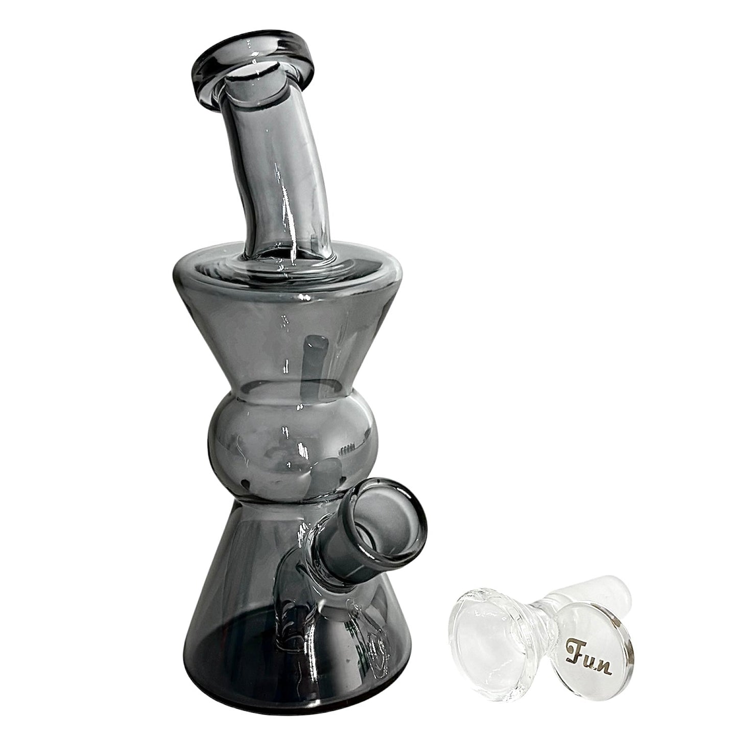 6" Hourglass Electroplate Glass Bong – Compact & Stemless