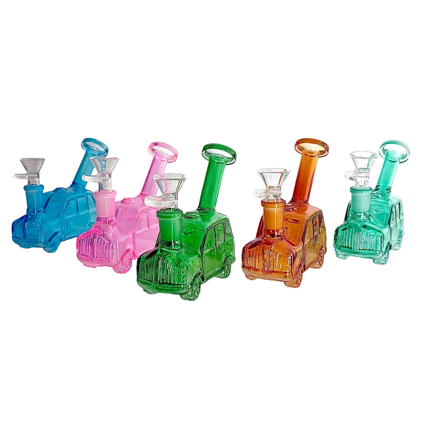 4-1/2" Car Shape Glass Bong – Compact & Stemless