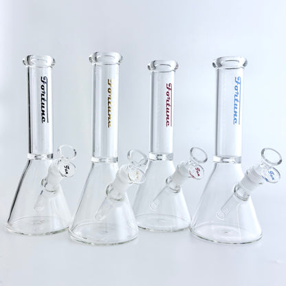 Fortune | 10" Clear Beaker Glass Bong – 5mm Thick